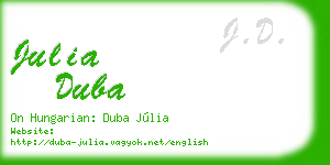 julia duba business card