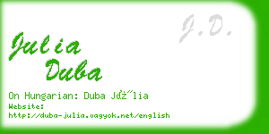 julia duba business card